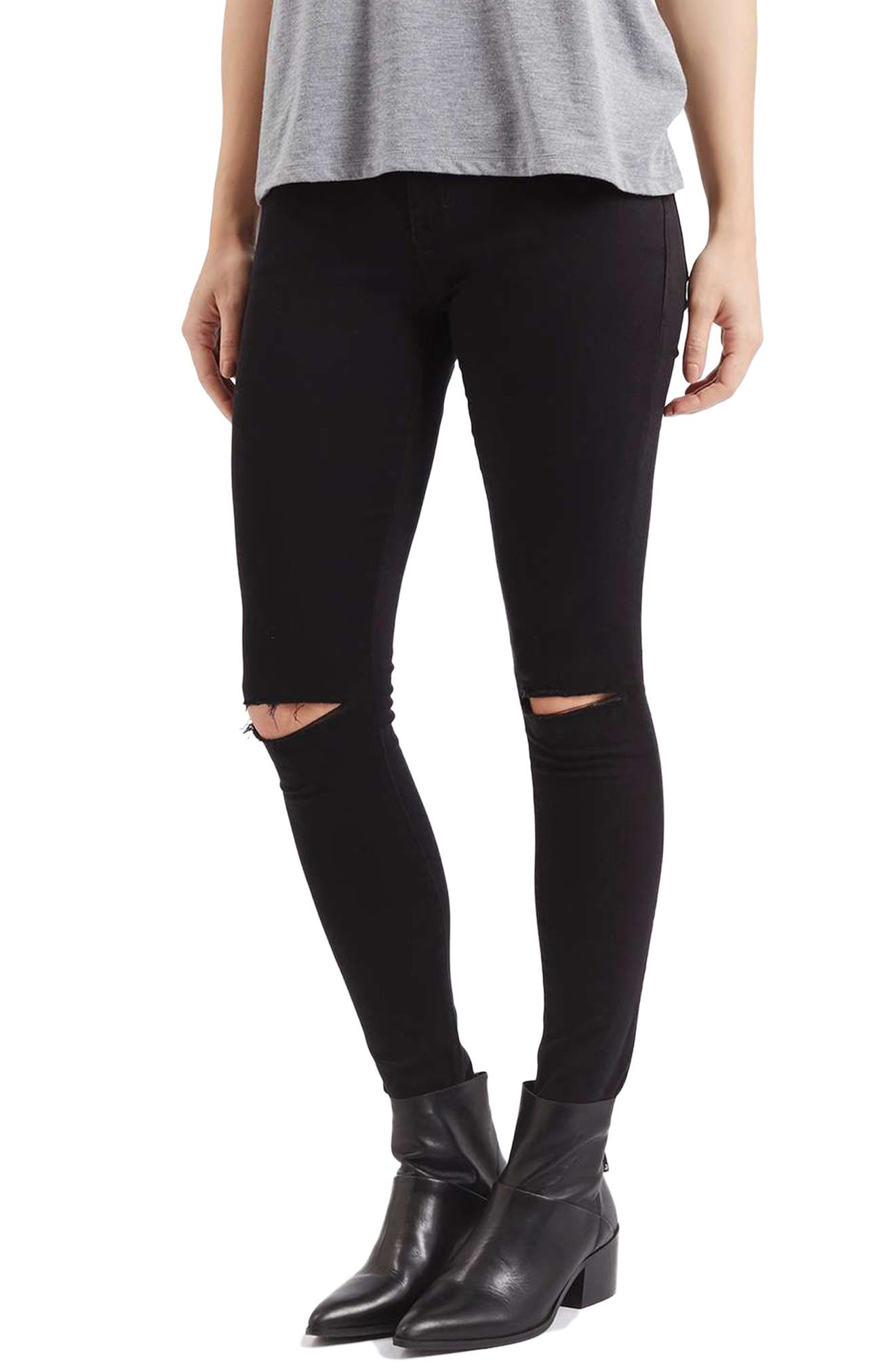 topshop leigh ripped jeans