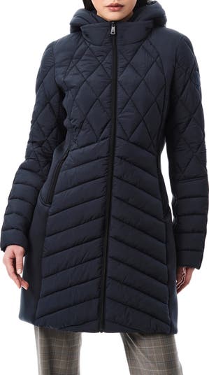 Hooded quilted water repellent jacket bernardo new arrivals