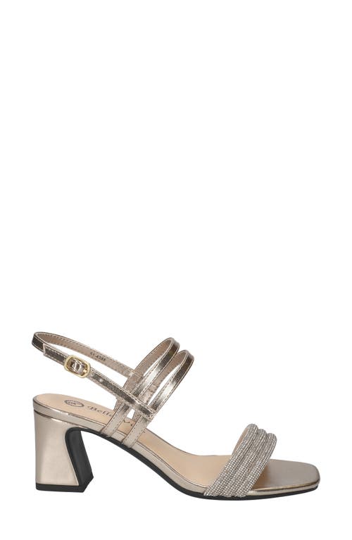 Bella Vita Women's Majesty Square Toe Block Heel Sandals In Gold
