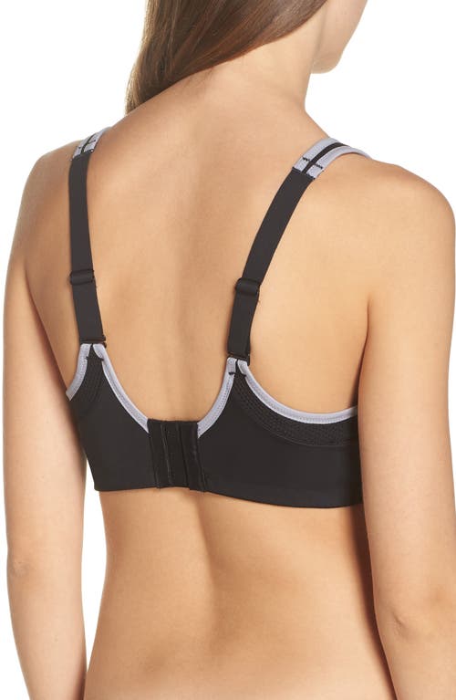 Wacoal Lindsay Sport Underwire T-shirt Bra In Black/lilac Gray