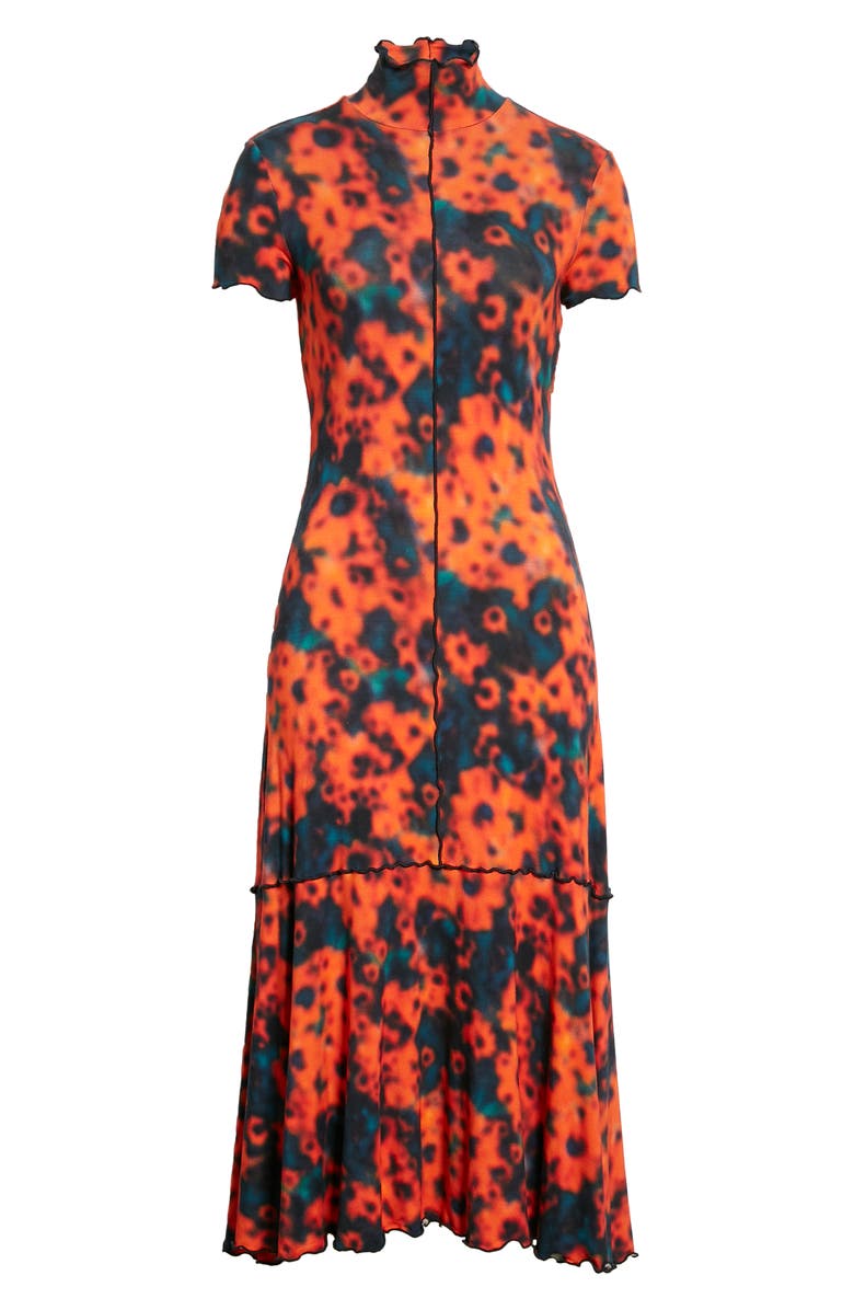 Proenza Schouler White Label Sunflower Jersey Dress, Alternate, color, 