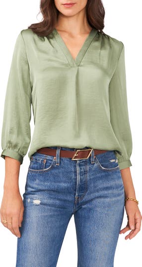 Vince Camuto Rumple Satin Top | Nordstrom