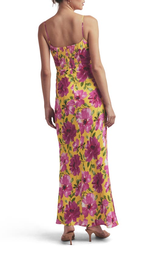 Shop Favorite Daughter The One That Got Away Floral Maxi Slipdress In Bold Camellia