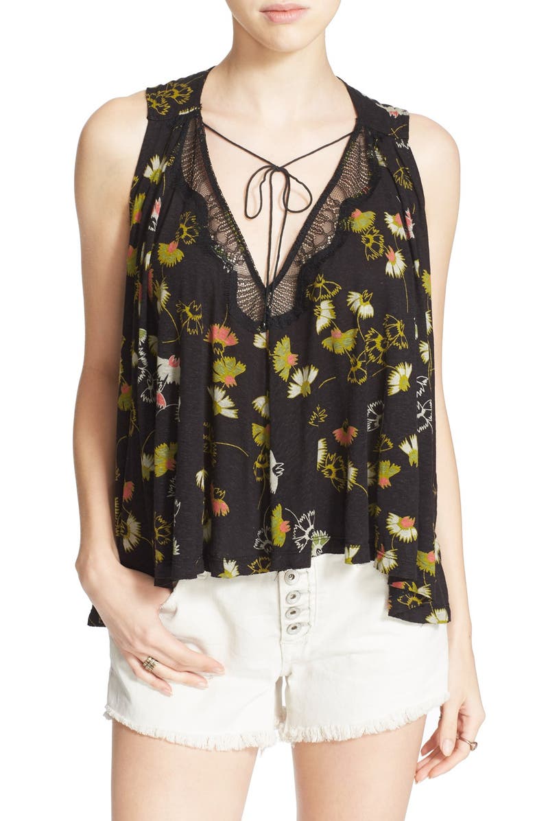 Free People 'Love Potion' Floral Print Sleeveless Knit Top | Nordstrom