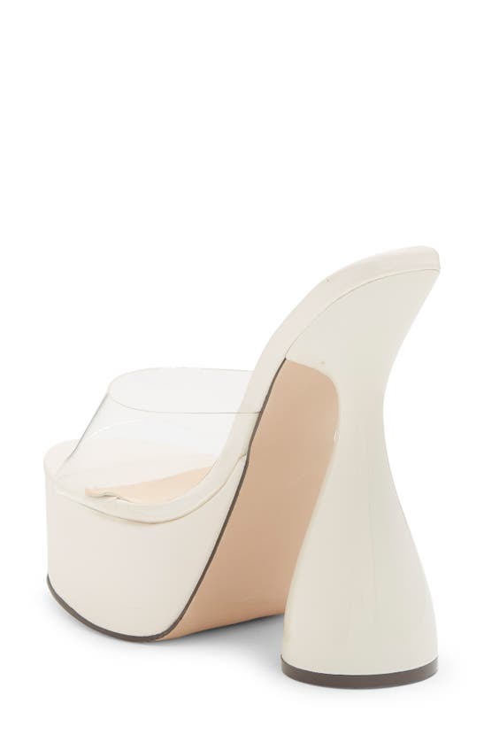 Chase & Chloe Miranda Sculpted Stiletto Platform Sandal In Clear Nude