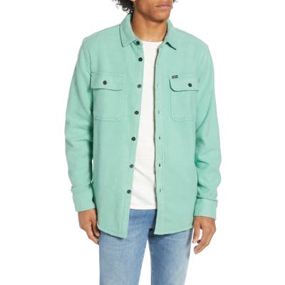 Obey Outpost Button-Up Chunky Flannel Shirt, Green