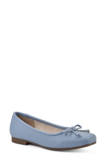 Shop Cliffs By White Mountain Bessy Ballet Flat In Carolina/blue/smooth
