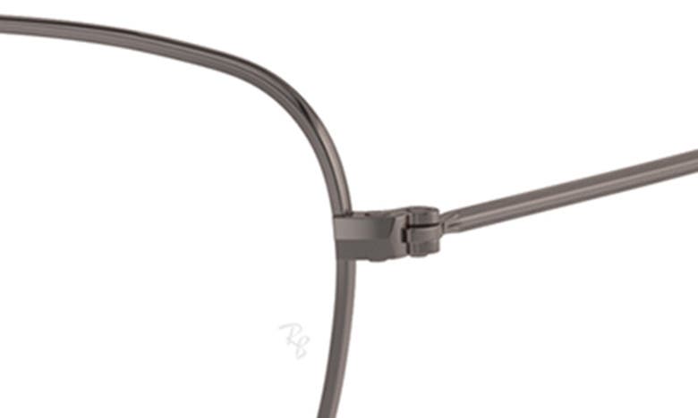 Shop Ray Ban Ray-ban Frank 54mm Square Optical Glasses In Gunmetal