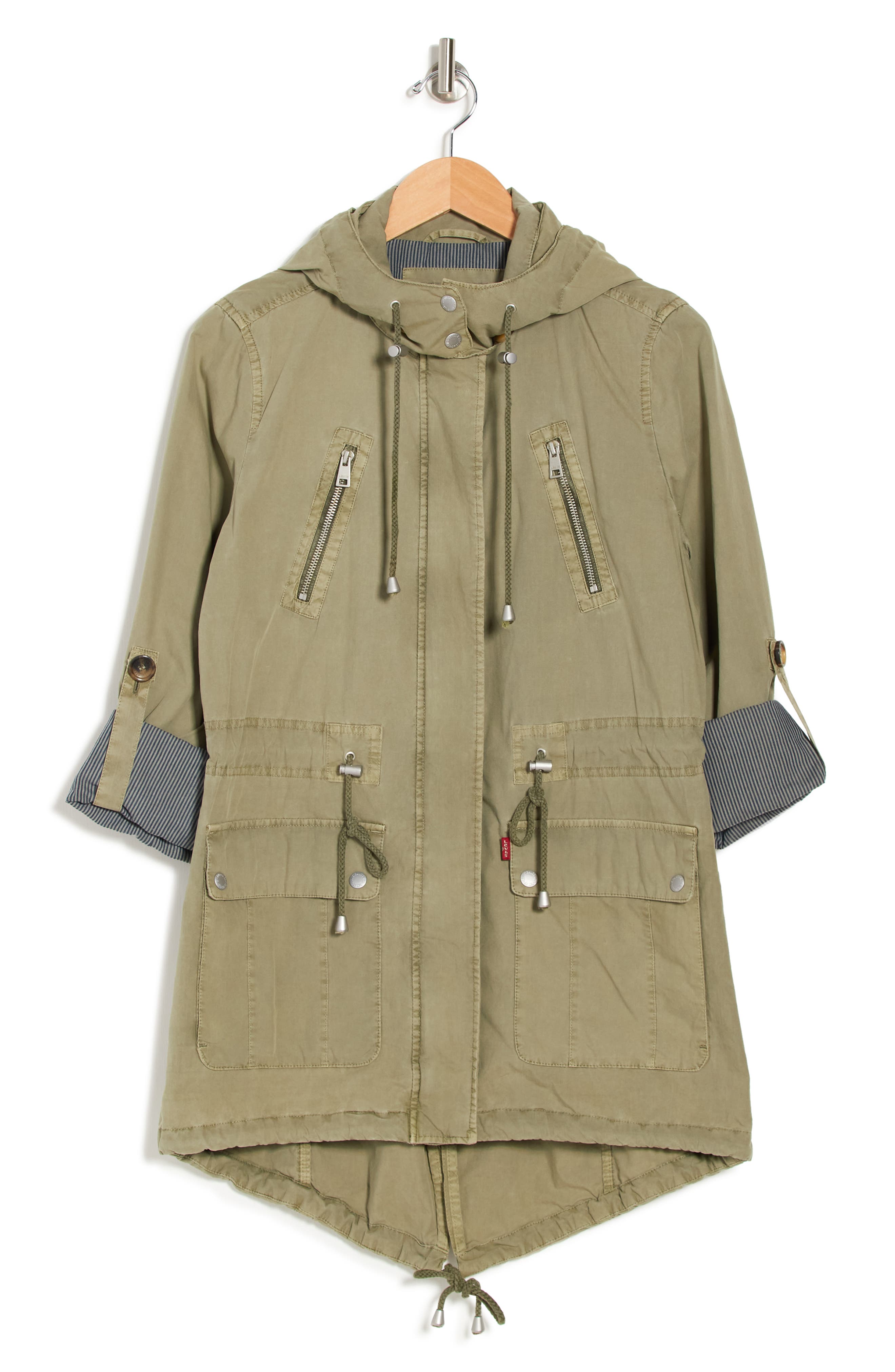 Levi's parachute hooded cotton best sale utility jacket