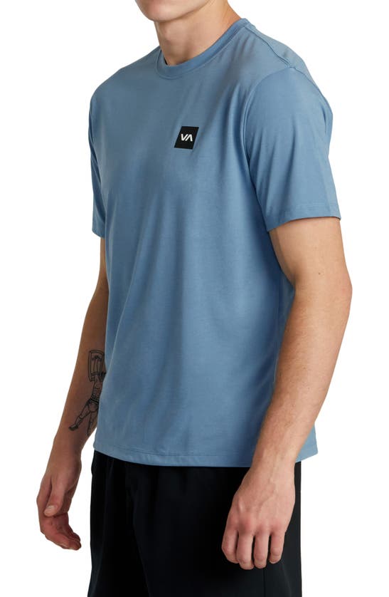 Shop Rvca 2x Performance T-shirt In Blue Tack