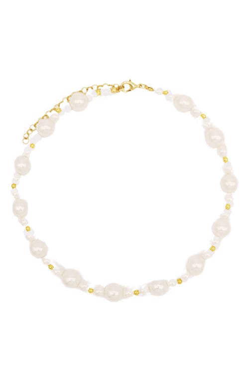 Petit Moments Marvao Imitation Pearl Necklace In Gold