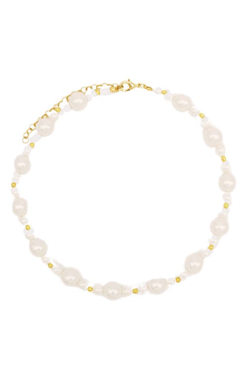 Shop Petit Moments Marvao Imitation Pearl Necklace In Gold/pearl