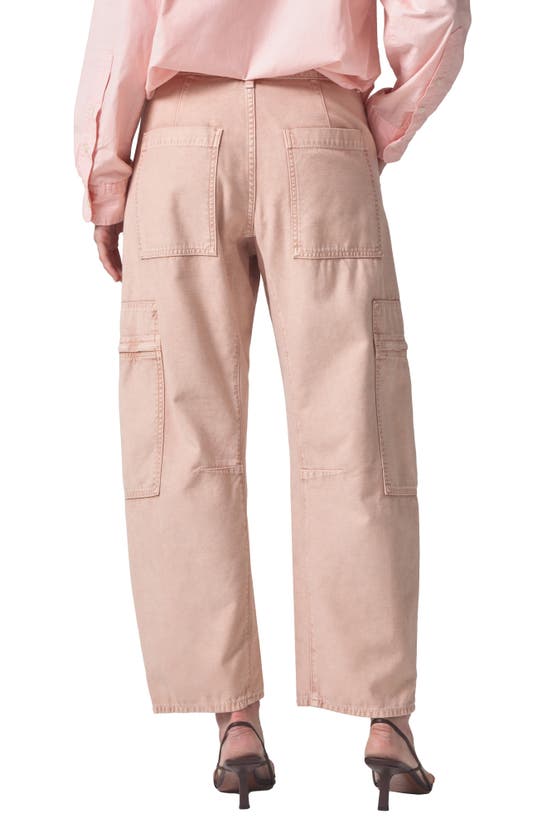 Shop Citizens Of Humanity Marcelle Low Rise Barrel Cargo Pants In Roselle