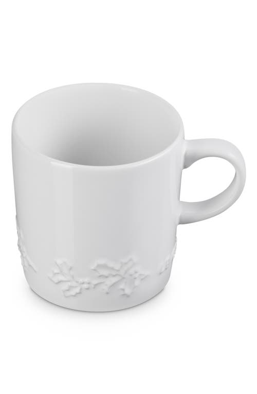 Le Creuset Holly 12oz London Mug With $2 Credit In White