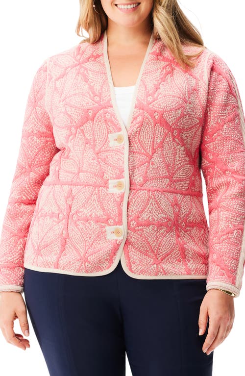 NIC+ZOE Jetset Knit Jacket in Pink Multi at Nordstrom, Size 2X