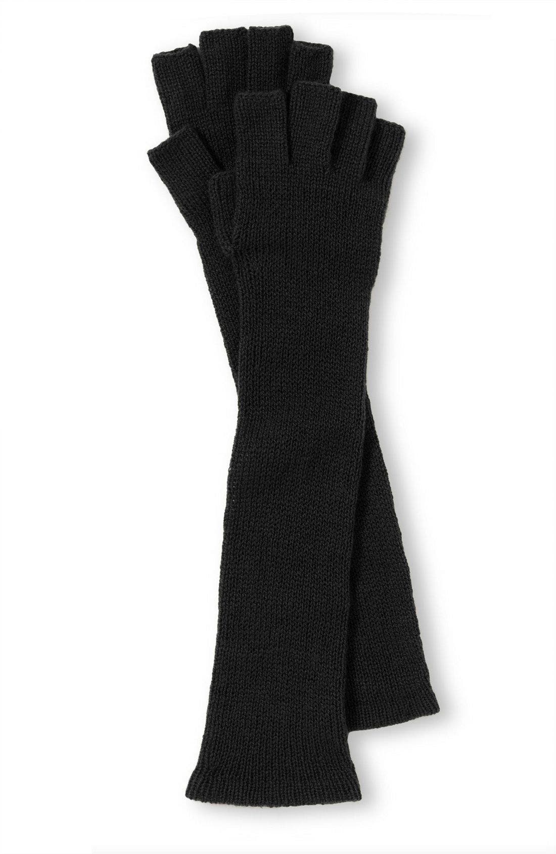long fingerless gloves