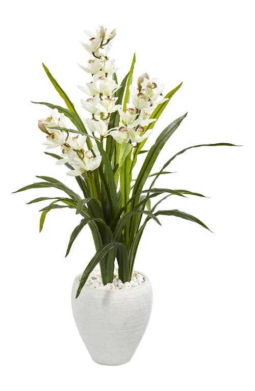 NEARLY NATURAL NEARLY NATURAL 4FT. CYMBIDIUM ORCHID ARTIFICIAL PLANT 