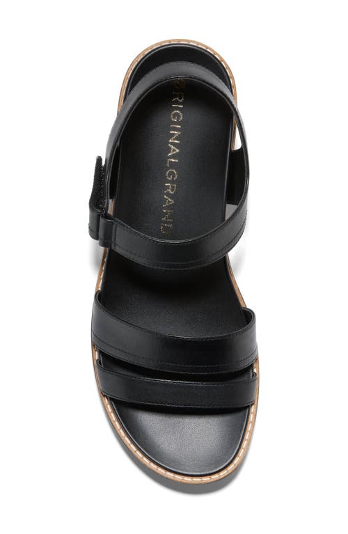 Shop Cole Haan Originalgrand Peyton Flatform Sandal In Black/black