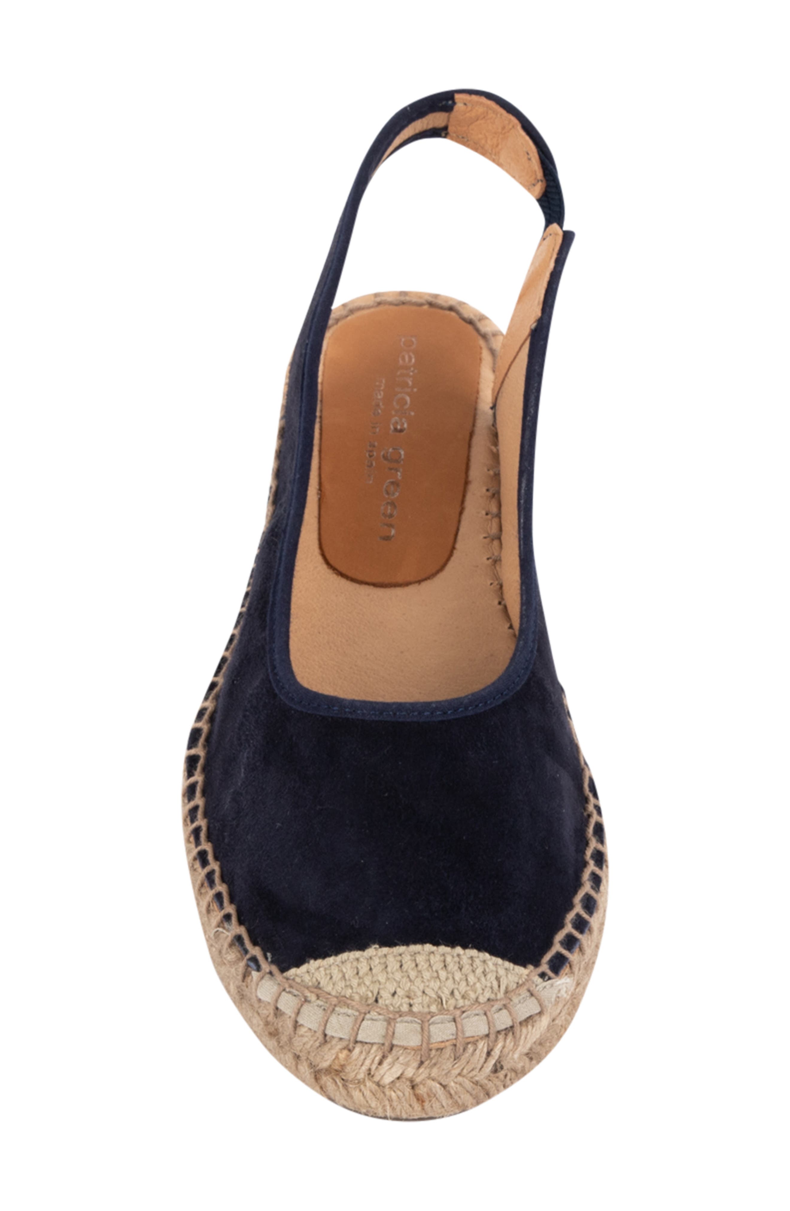 Patricia Green Women's Shen Peep-Toe Espadrille in Black Leather