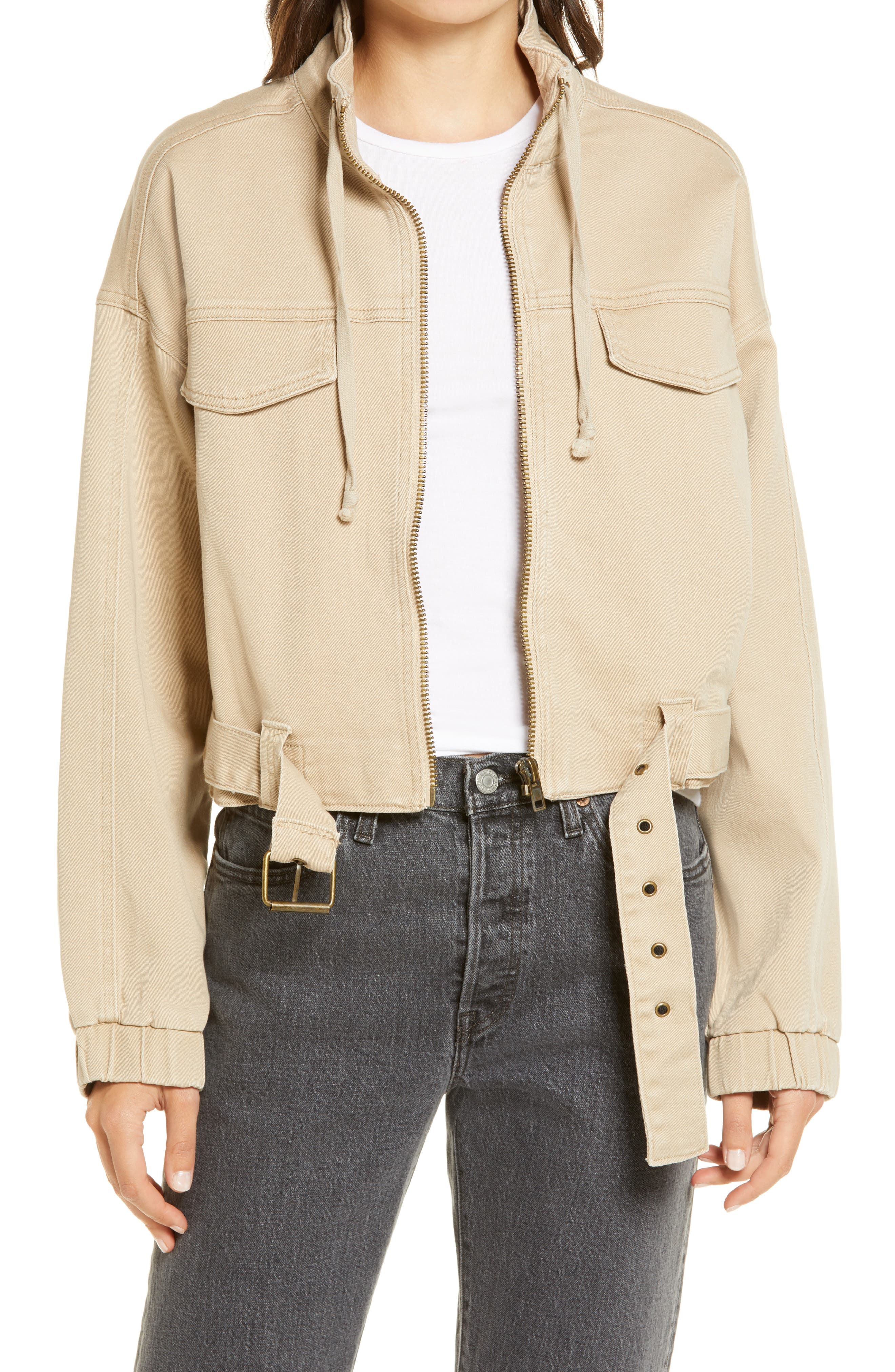 crop utility jacket