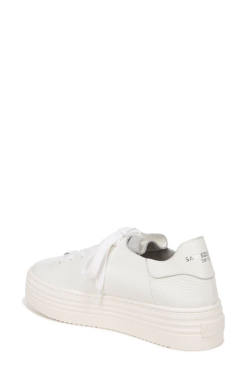 Shop Sam Edelman Pippy Platform Sneaker In White/white Leather