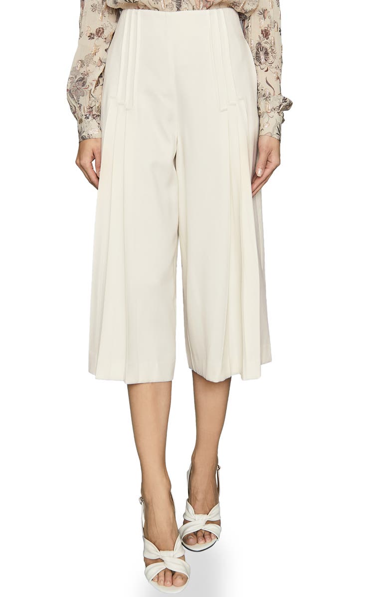 REISS Aurora Culotte Trousers, Main, color, CREAM