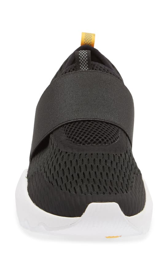 Sorel Kinetic Impact Strap Mesh Slip-on Sneaker In Black White