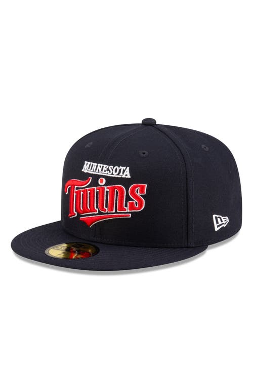 Shop New Era X Diet Starts Monday X Diet Starts Monday Minnesota Twins Fitted Twill Baseball Cap In Blue