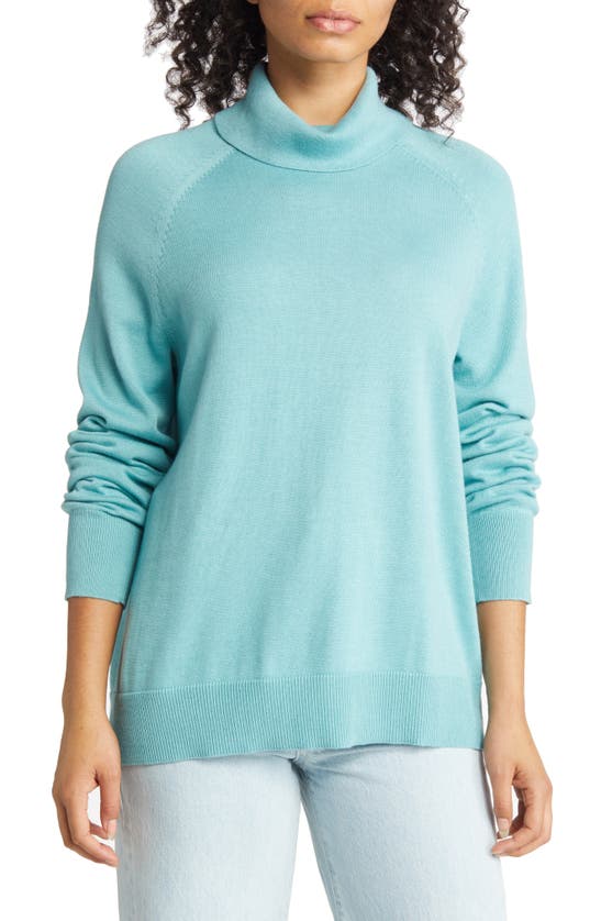 Caslon Cozy Turtleneck Sweater In Teal Nile ModeSens