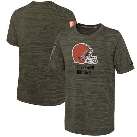 Men's Nike Brown Cleveland Browns Essential Blitz Lockup T-Shirt Size: Small