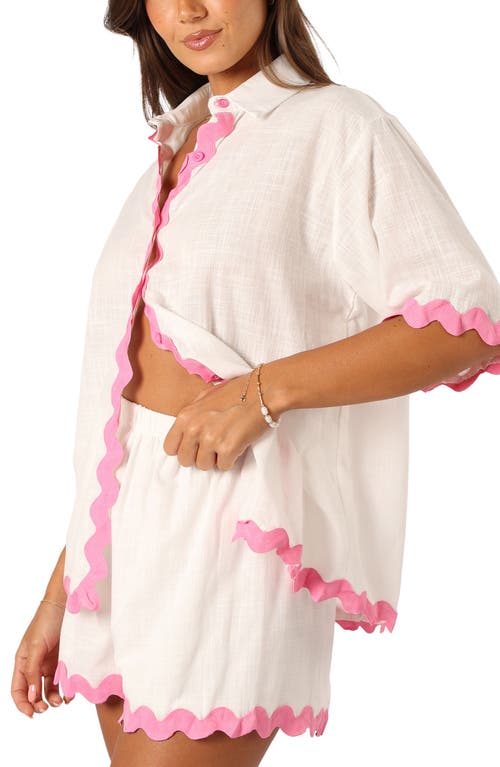 Petal And Pup Petal & Pup Wilson Button-up Shirt & Shorts In Pink
