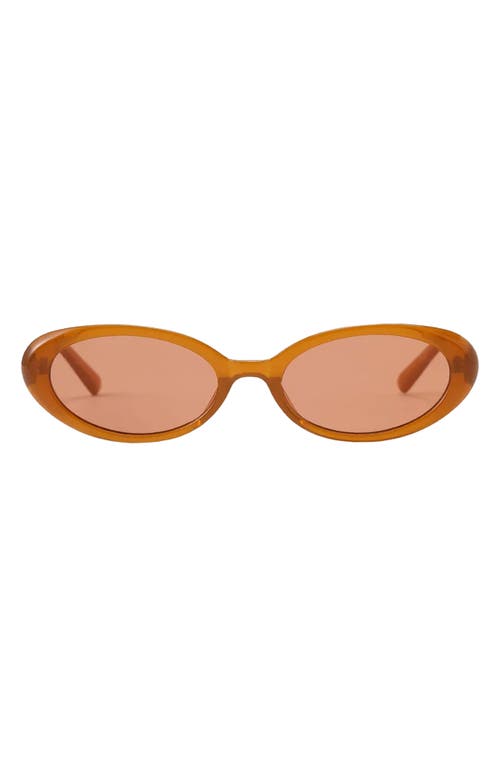 Fifth & Ninth Taya 53mm Polarized Oval Sunglasses In Caramel/brown