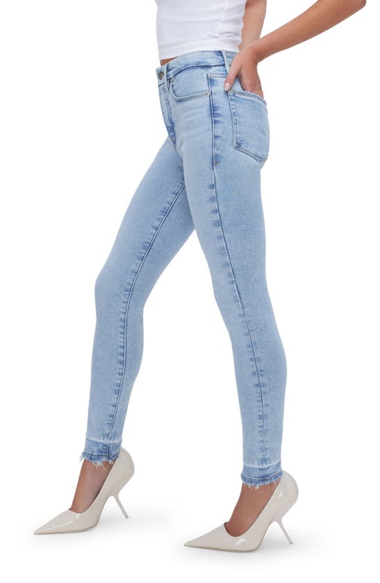 Shop Good American Good Legs Mid Rise Skinny Jeans In Indigo623