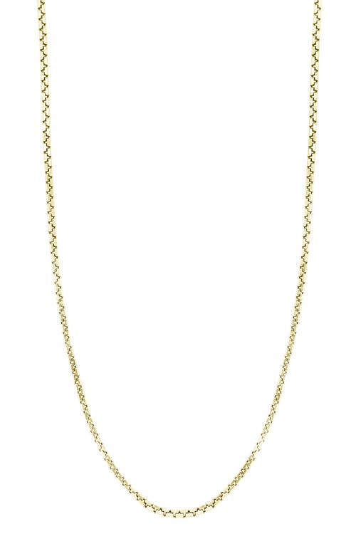 Men's 14K Gold Box Chain Necklace in Yellow Gold