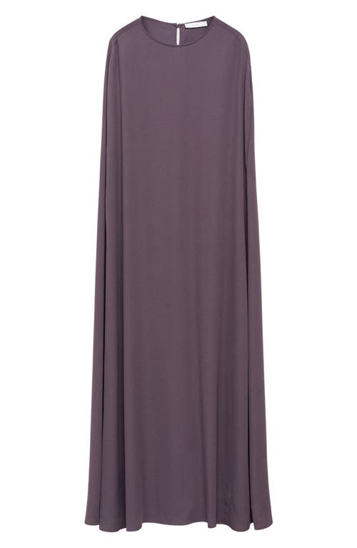 Shop Mango Cape Maxi Dress In Plum