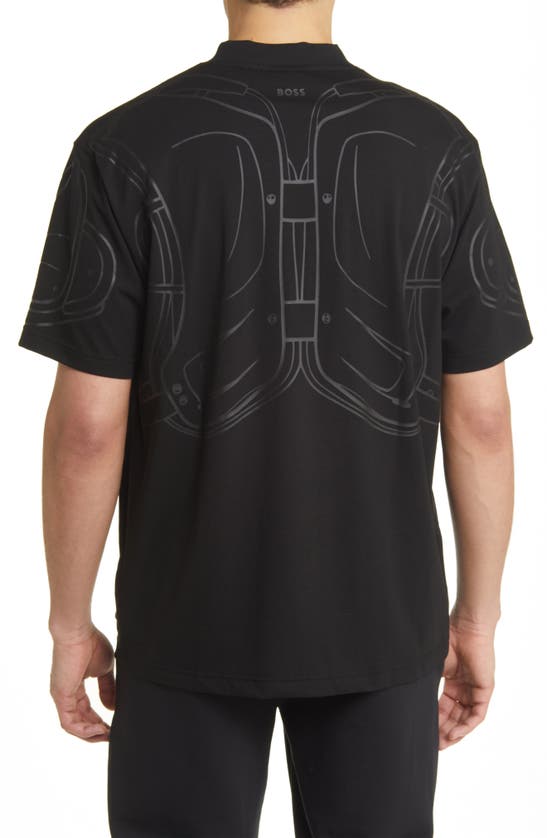 Shop Hugo Boss Boss X Nfl Tackle Graphic T-shirt In Washington Commanders Black