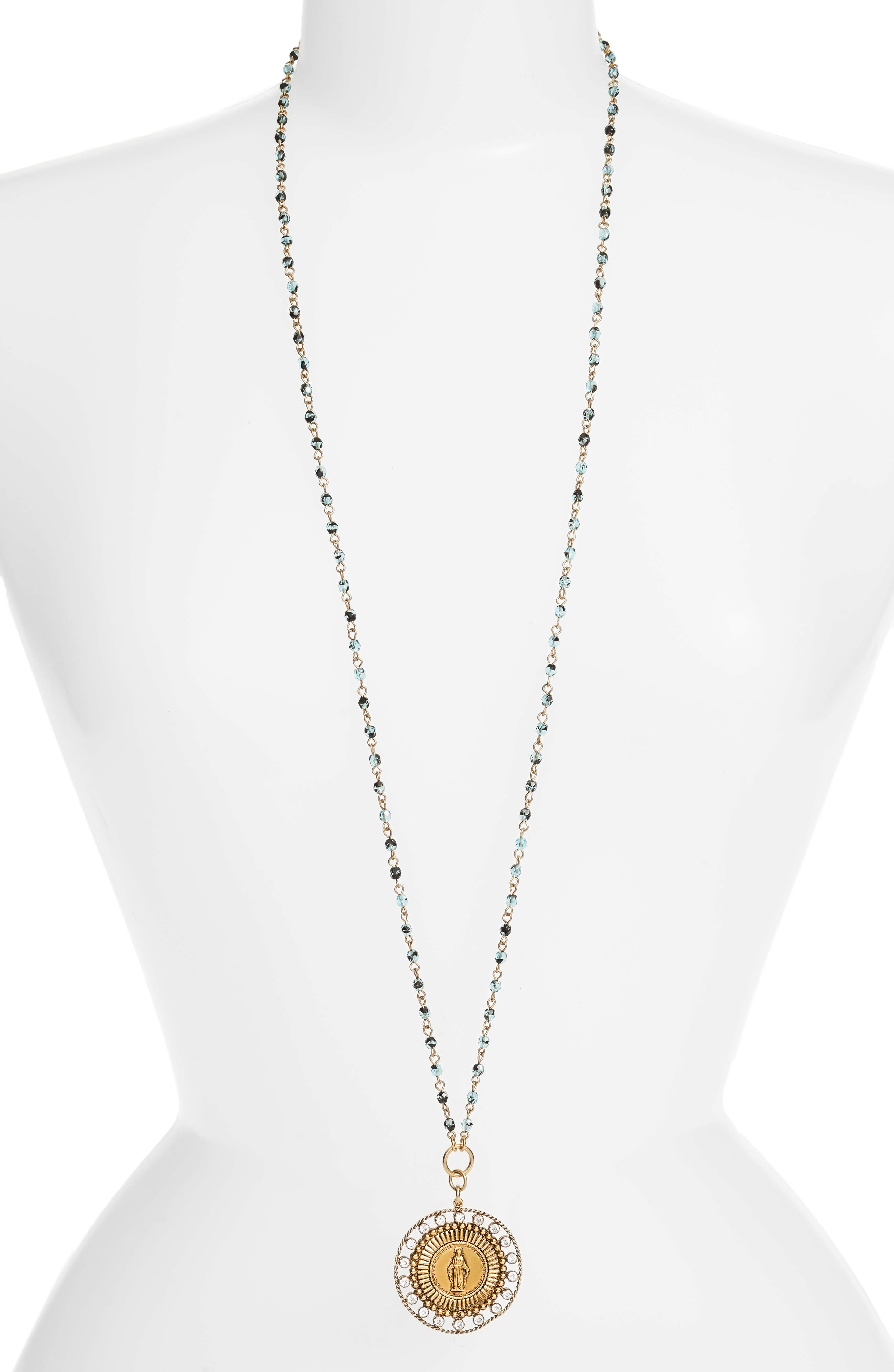 Virgins Saints & Angels Fobbed Virgin Pendant Necklace