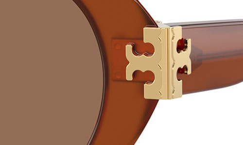 Tory Burch 52mm Oval Sunglasses In 31767352 Opal Brown