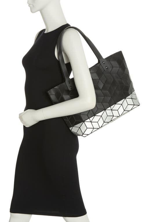 Patrizia Luca Two Tone Geo Tote Bag In M.black/silver