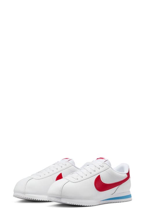 Shop Nike Cortez Sneaker In White/red/blue