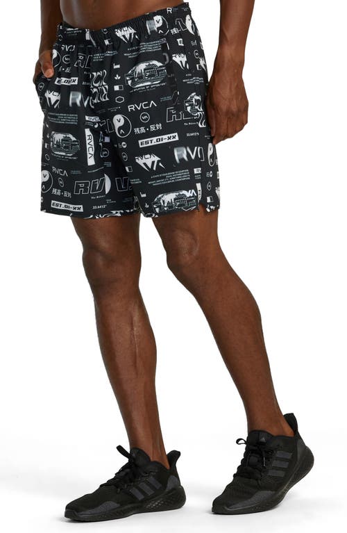 Shop Rvca Yogger Stretch Athletic Shorts In All Brand All Over