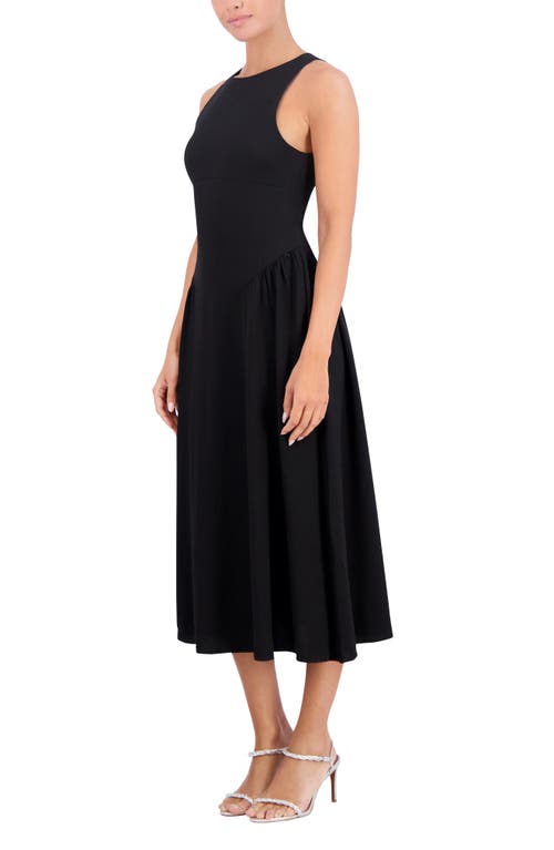 Shop Bcbg New York Fit & Flare Midi Dress In Black Onyx