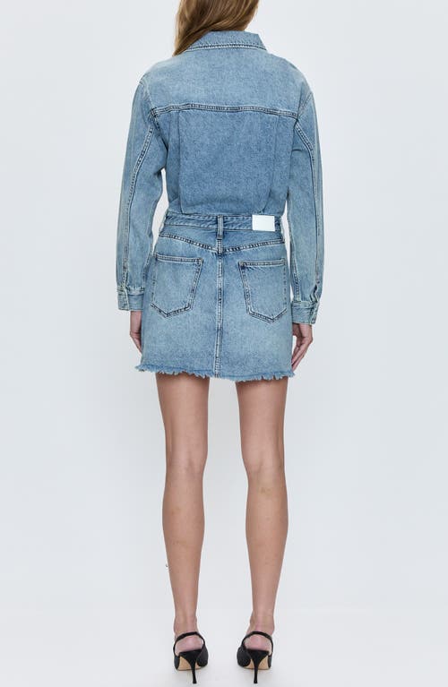 Pistola Nina Long Sleeve Denim Shirtdress In Spritz
