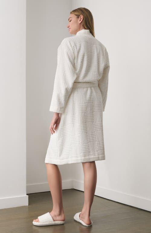 Shop Skin Serenity Jacquard Robe In Ivory