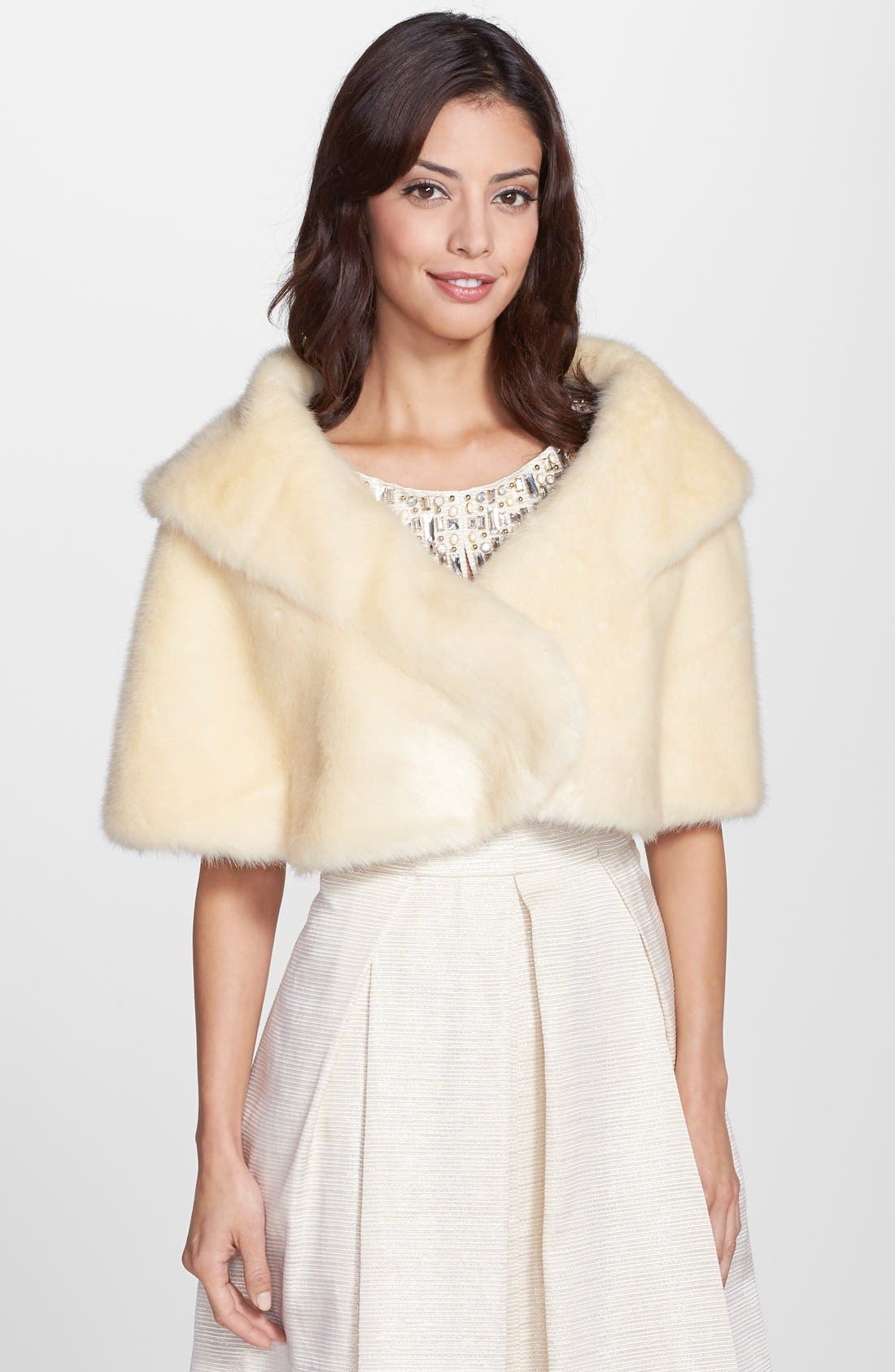 Eliza J Faux Fur Capelet Nordstrom