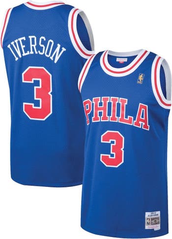 Allen Iverson Philadelphia 76ers Mitchell and Ness Lux Brown