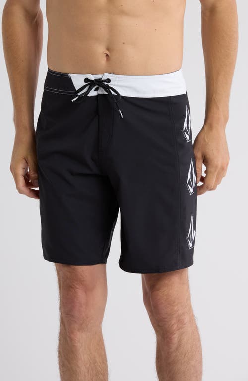 Lido Iconic Mod Board Shorts in New Black