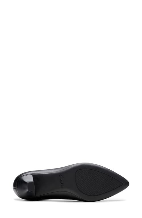 Clarksr Clarks(r) Noahh Rose Pointed Toe Pump In Black Leather
