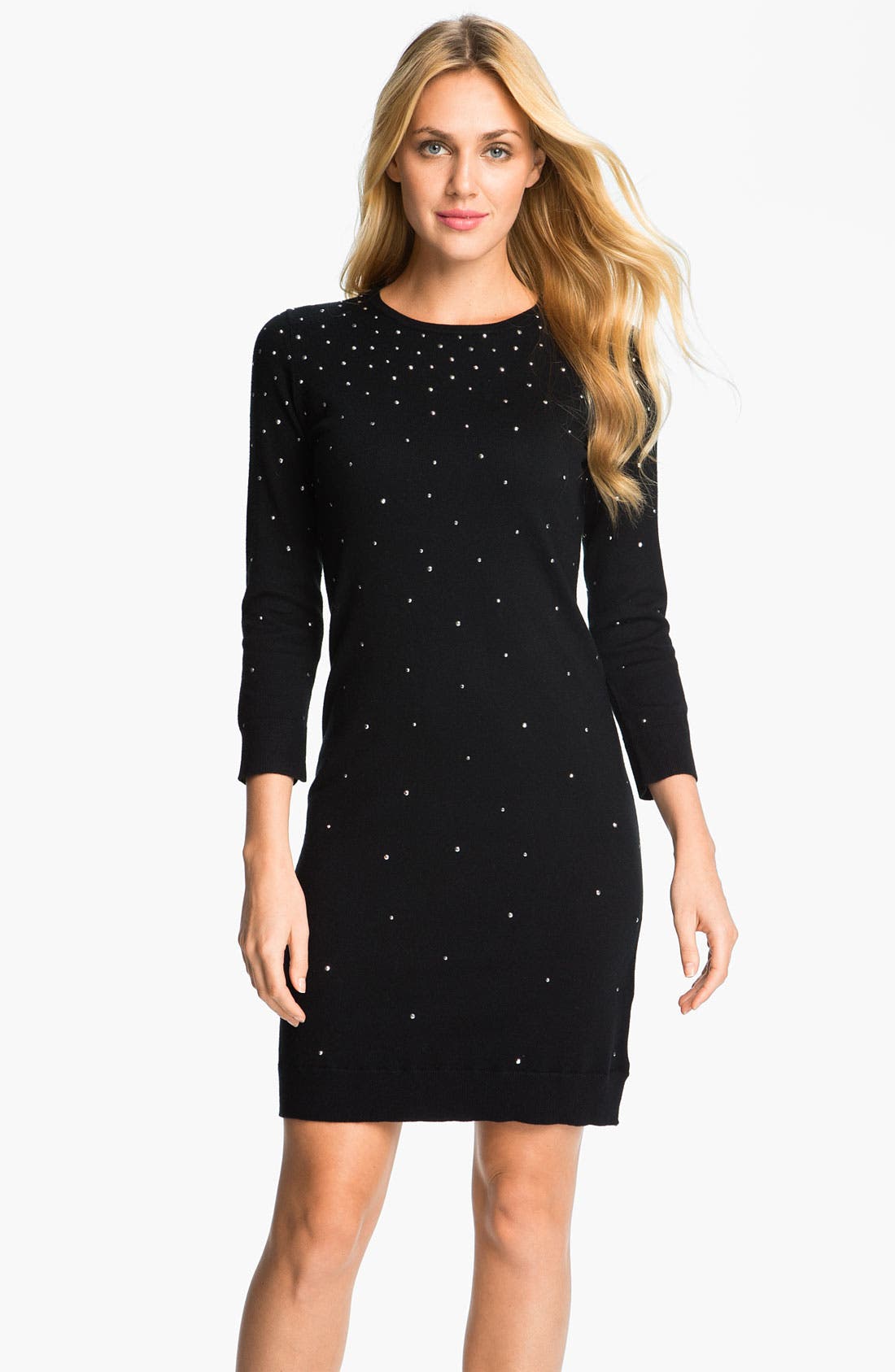 michael kors studded logo sweatshirt dress