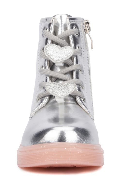 Olivia Miller Kids' Space Case Metallic Boot In Silver